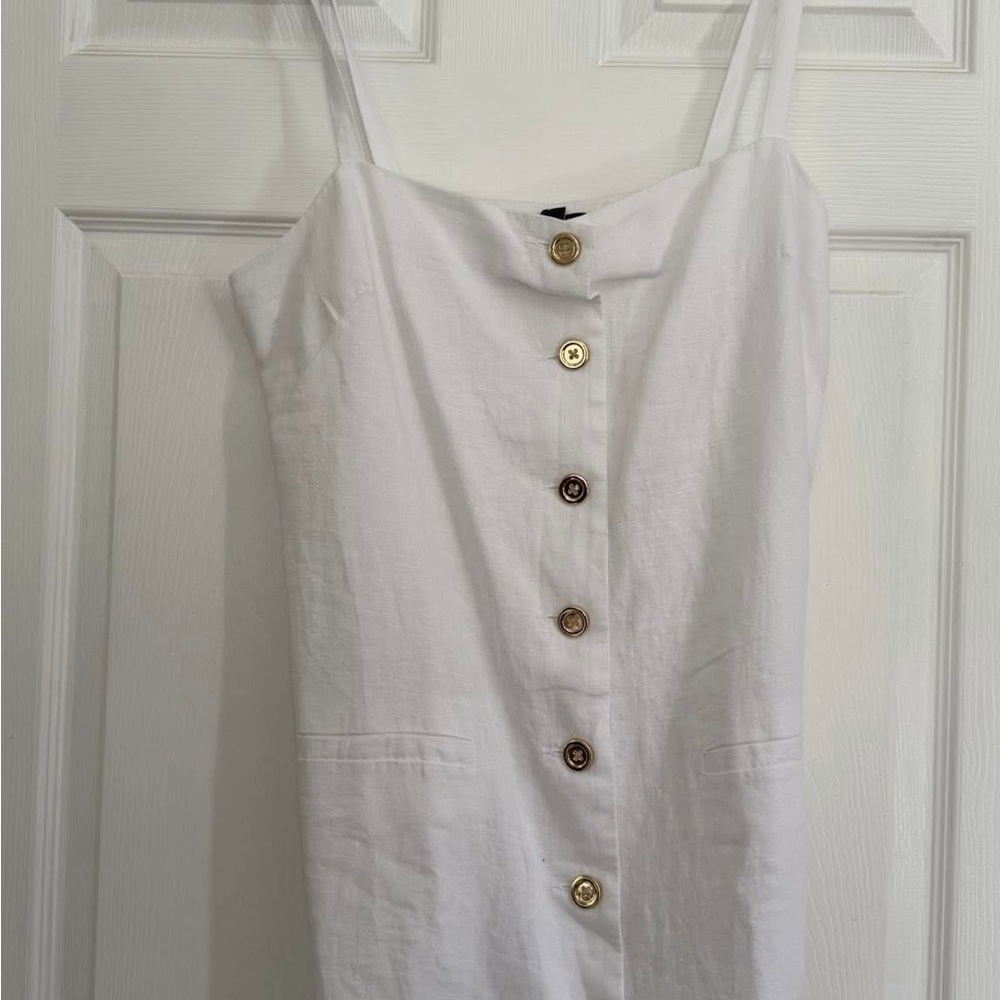 J. Crew White Linen Mini Dress